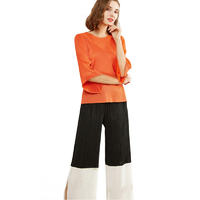 New style women's straight pants loose T-shirt temperament slim suit two-piece set
